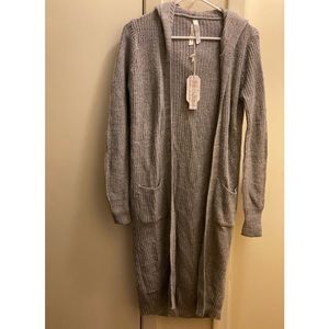 NWT long hooded sweater cardigan